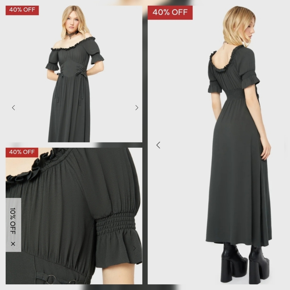 *NWT* Killstar Jocasta Green Maxi Dress - Picture 13 of 16